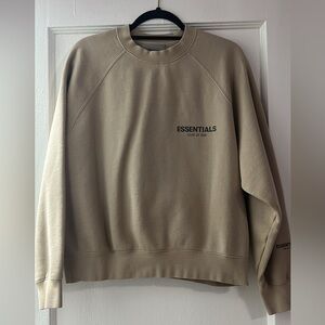 Fear of God Essentials Beige Crewneck Sweater